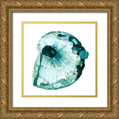 Blue Barnacle II Gold Ornate Wood Framed Art Print with Double Matting by Popp, Grace