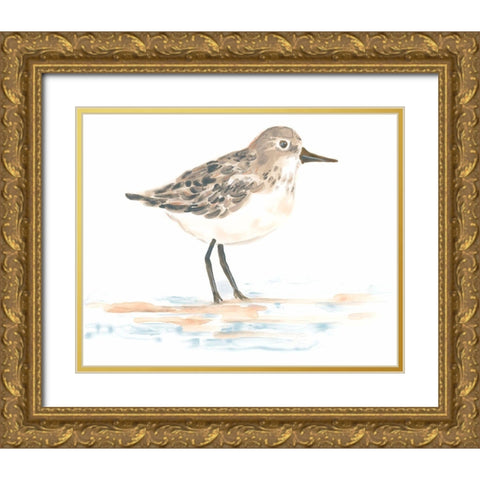 Pretty Piper I Gold Ornate Wood Framed Art Print with Double Matting by Vess, June Erica