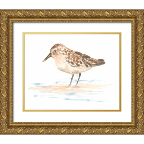 Pretty Piper II Gold Ornate Wood Framed Art Print with Double Matting by Vess, June Erica
