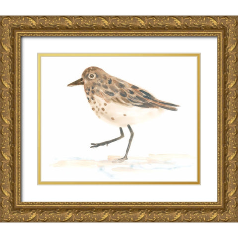 Pretty Piper IV Gold Ornate Wood Framed Art Print with Double Matting by Vess, June Erica
