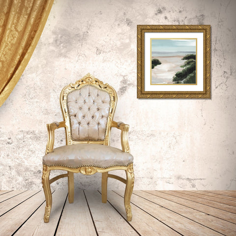 Beach Path II Gold Ornate Wood Framed Art Print with Double Matting by Warren, Annie