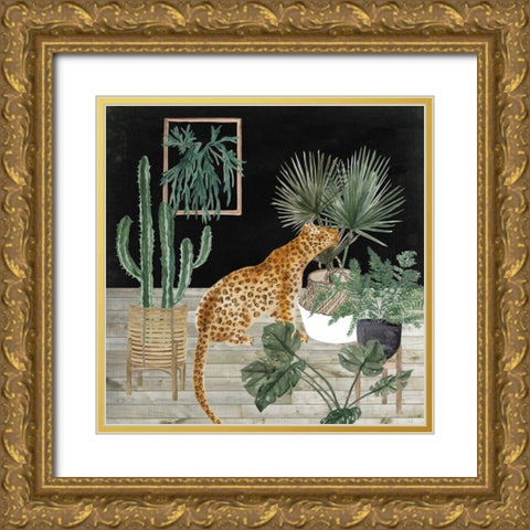 Jungle Home II Gold Ornate Wood Framed Art Print with Double Matting by Wang, Melissa