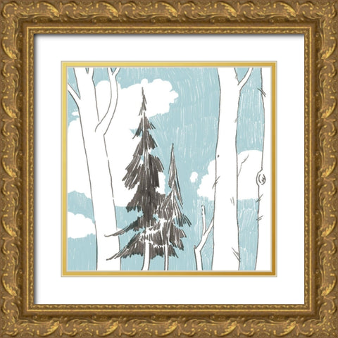 Westwood I Gold Ornate Wood Framed Art Print with Double Matting by Green, Jacob