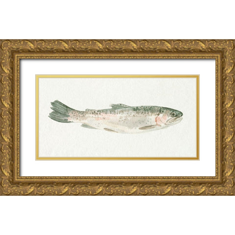 Fresh Catch III Gold Ornate Wood Framed Art Print with Double Matting by Caroline, Emma