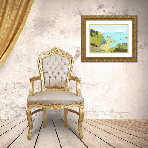 Coastal Inlet I Gold Ornate Wood Framed Art Print with Double Matting by Green, Jacob
