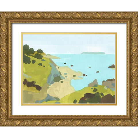 Coastal Inlet I Gold Ornate Wood Framed Art Print with Double Matting by Green, Jacob
