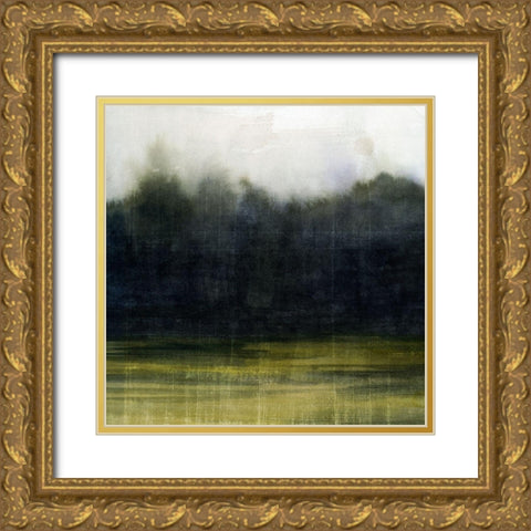 Mossy Treeline I Gold Ornate Wood Framed Art Print with Double Matting by Popp, Grace