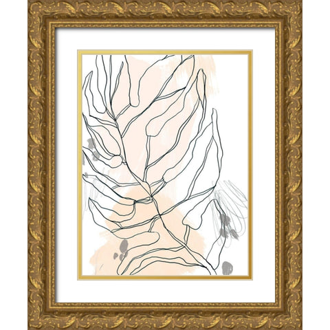 Palm Sketchbook IV Gold Ornate Wood Framed Art Print with Double Matting by Vess, June Erica
