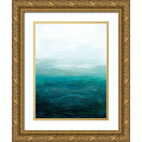 Drifting Sea II Gold Ornate Wood Framed Art Print with Double Matting by Popp, Grace