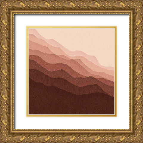 Gradient Scape I Gold Ornate Wood Framed Art Print with Double Matting by Borges, Victoria