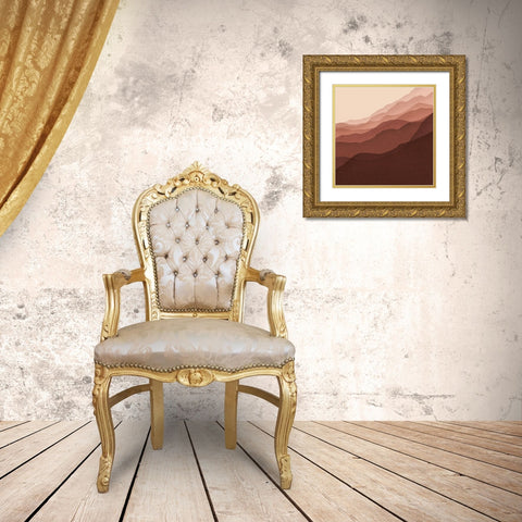 Gradient Scape II Gold Ornate Wood Framed Art Print with Double Matting by Borges, Victoria