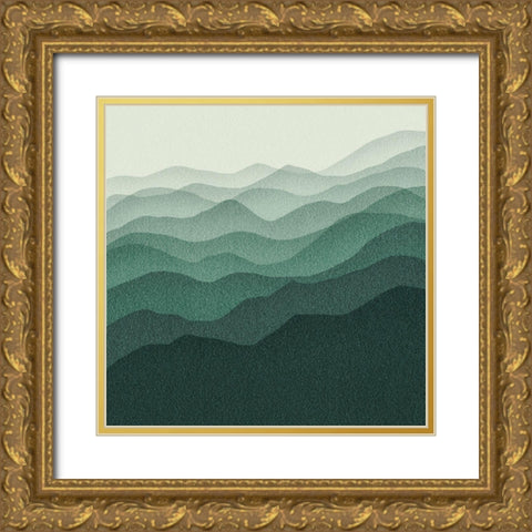 Gradient Scape IV Gold Ornate Wood Framed Art Print with Double Matting by Borges, Victoria