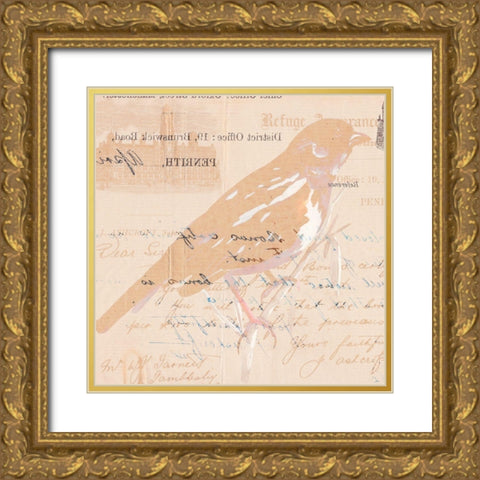 Antique Pages II Gold Ornate Wood Framed Art Print with Double Matting by Warren, Annie