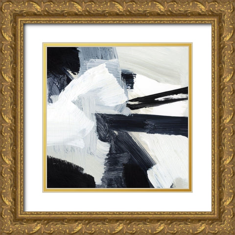 Expressive Monochrome I Gold Ornate Wood Framed Art Print with Double Matting by Barnes, Victoria