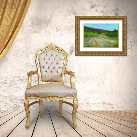 Spring Gold Ornate Wood Framed Art Print with Double Matting by Finch, Sheila