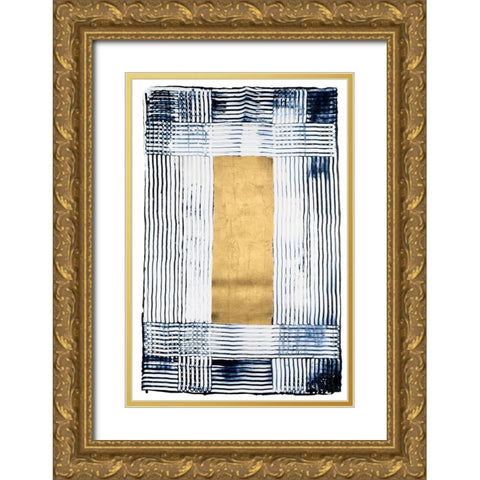Embellished Junctures I Gold Ornate Wood Framed Art Print with Double Matting by Lam, Vanna