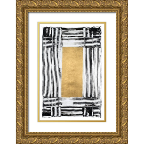 Embellished Junctures II Gold Ornate Wood Framed Art Print with Double Matting by Lam, Vanna