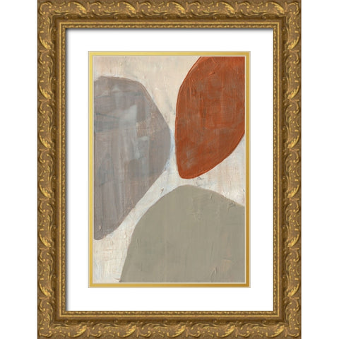 Custom Three Stones II Gold Ornate Wood Framed Art Print with Double Matting by Goldberger, Jennifer