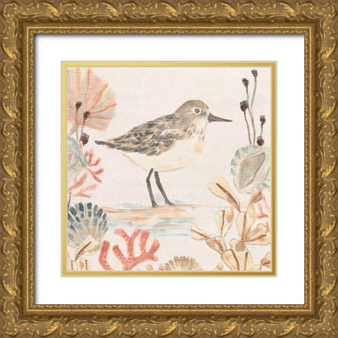 Shell Pipers I Gold Ornate Wood Framed Art Print with Double Matting by Vess, June Erica