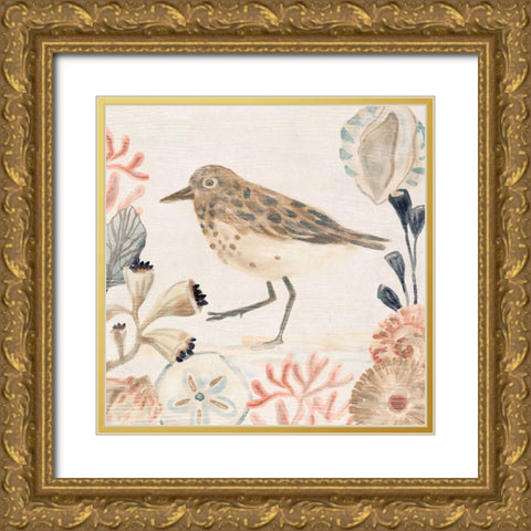 Shell Pipers II Gold Ornate Wood Framed Art Print with Double Matting by Vess, June Erica