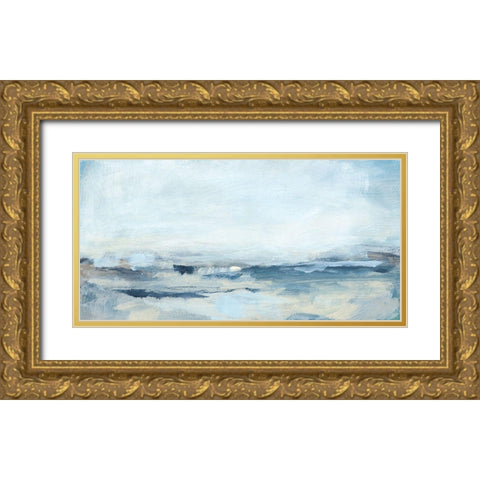 Sailing I Gold Ornate Wood Framed Art Print with Double Matting by Long, Christina