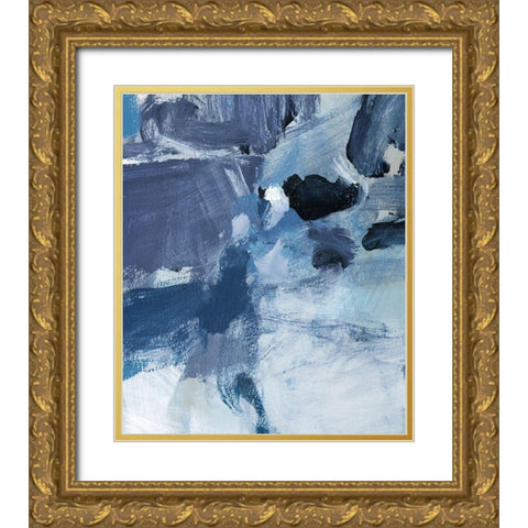 Swim III Gold Ornate Wood Framed Art Print with Double Matting by Long, Christina