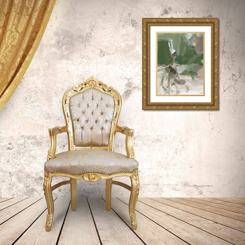Green Tea II Gold Ornate Wood Framed Art Print with Double Matting by Long, Christina