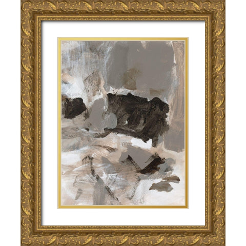Mocha I Gold Ornate Wood Framed Art Print with Double Matting by Long, Christina