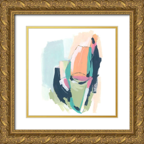 Full Circle Palette IV Gold Ornate Wood Framed Art Print with Double Matting by Vess, June Erica