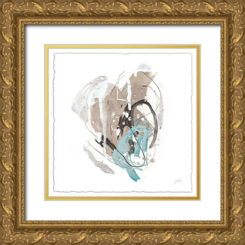 Tranquil Marks II Gold Ornate Wood Framed Art Print with Double Matting by Vess, June Erica