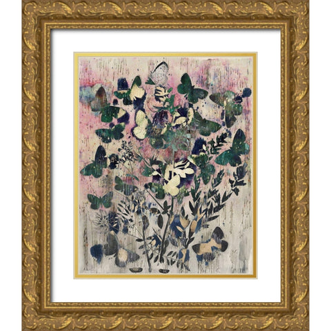 Celestial Butterflies I Gold Ornate Wood Framed Art Print with Double Matting by Arbel, Lori