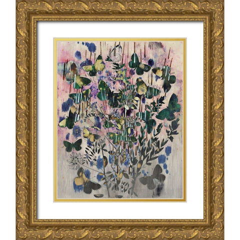 Celestial Butterflies II Gold Ornate Wood Framed Art Print with Double Matting by Arbel, Lori
