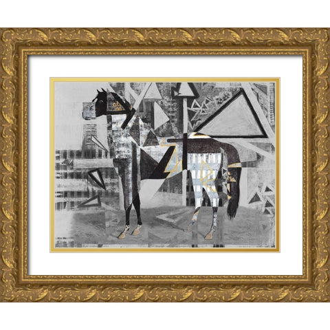 Gold Dust Gold Ornate Wood Framed Art Print with Double Matting by Arbel, Lori