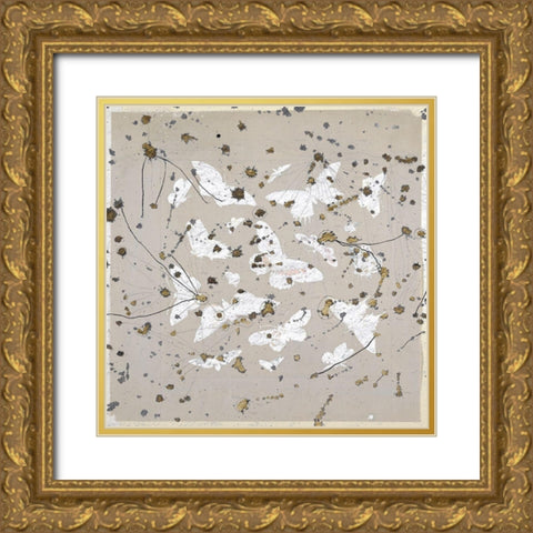 19th Century Butterfly Constellations II Gold Ornate Wood Framed Art Print with Double Matting by Arbel, Lori