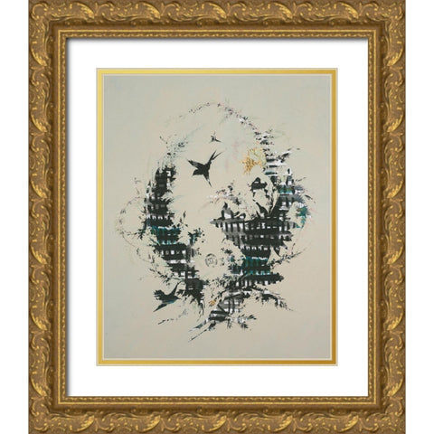 19th Century Design And Birds II Gold Ornate Wood Framed Art Print with Double Matting by Arbel, Lori