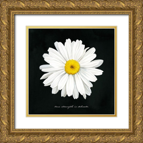 Delicate Daisy II Gold Ornate Wood Framed Art Print with Double Matting by Popp, Grace