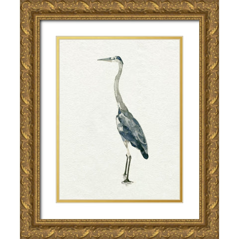 Saltwater Herons II Gold Ornate Wood Framed Art Print with Double Matting by Caroline, Emma