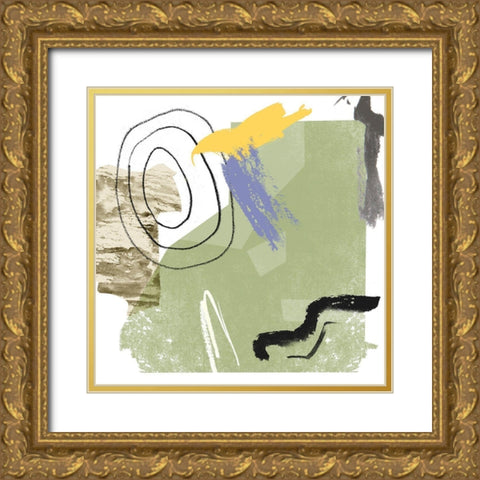 Abstract Swamp II Gold Ornate Wood Framed Art Print with Double Matting by Wang, Melissa