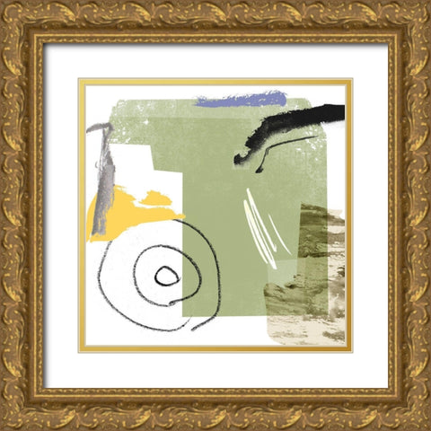 Abstract Swamp III Gold Ornate Wood Framed Art Print with Double Matting by Wang, Melissa