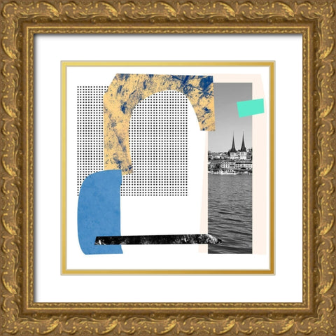 Ode to a Lake IV Gold Ornate Wood Framed Art Print with Double Matting by Wang, Melissa