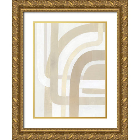 Loops And Weaves I Gold Ornate Wood Framed Art Print with Double Matting by Popp, Grace