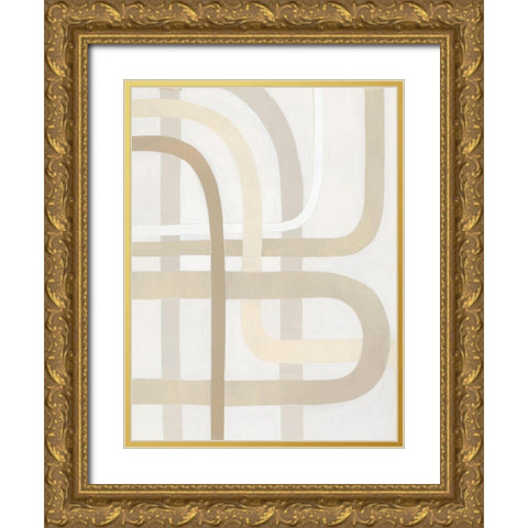 Loops And Weaves II Gold Ornate Wood Framed Art Print with Double Matting by Popp, Grace