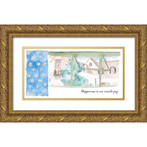 Nice View VI Gold Ornate Wood Framed Art Print with Double Matting by Wang, Melissa