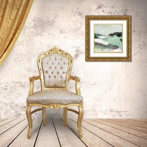 Pastoral Haze I Gold Ornate Wood Framed Art Print with Double Matting by Warren, Annie