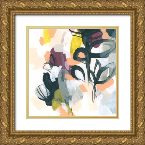 Garden Extraction VI Gold Ornate Wood Framed Art Print with Double Matting by Vess, June Erica