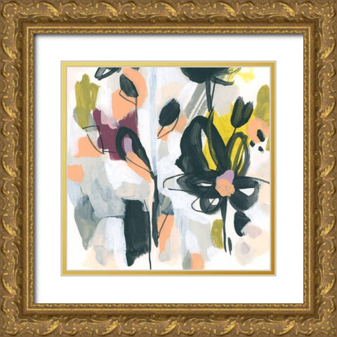 Garden Extraction VIII Gold Ornate Wood Framed Art Print with Double Matting by Vess, June Erica