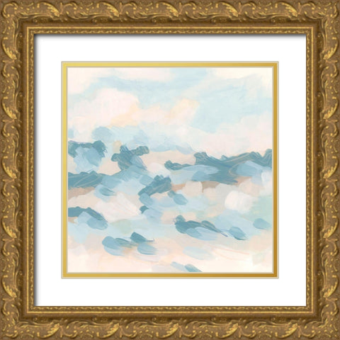 Dappled Surf I Gold Ornate Wood Framed Art Print with Double Matting by Vess, June Erica