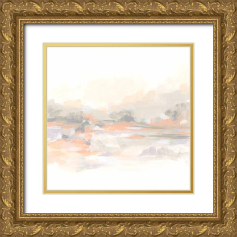 Blush Vista I Gold Ornate Wood Framed Art Print with Double Matting by Vess, June Erica
