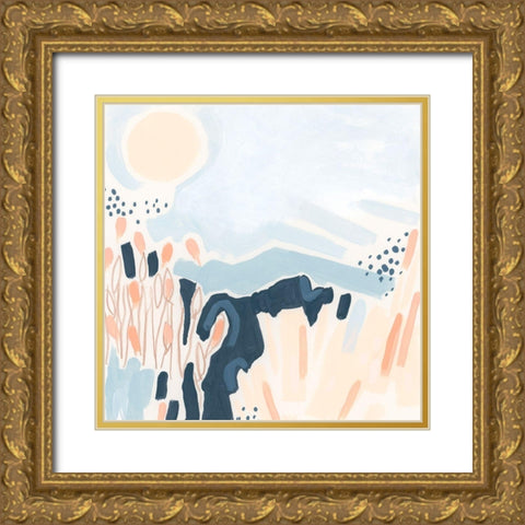 Abstract Fields II Gold Ornate Wood Framed Art Print with Double Matting by Vess, June Erica