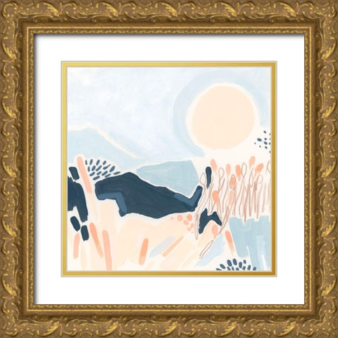 Abstract Fields III Gold Ornate Wood Framed Art Print with Double Matting by Vess, June Erica